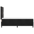 vidaXL Boxrugós ágy matracmal fejtámlával Fekete 80 x 200 cm Bársony