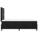 vidaXL LED Box Spring Ágy matracmal Fekete 120 x 200 cm Bársony