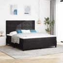 vidaXL LED Box Spring Ágy matracmal Fekete 180 x 200 cm Bársony