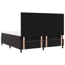 vidaXL LED Box Spring Ágy matracmal Fekete 180 x 200 cm Bársony