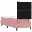 vidaXL Boxrugós ágy matracmal Rózsaszín 80 x 200 cm Bársony
