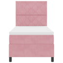 vidaXL Boxrugós ágy matracmal Rózsaszín 100 x 200 cm Bársony