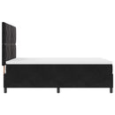 vidaXL LED Box Spring Ágy fejtámlával Fekete 160 x 200 cm Bársony
