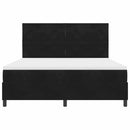 vidaXL LED Box Spring Ágy fejtámlával Fekete 180 x 200 cm Bársony