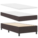 vidaXL LED Box Spring Ágy matracmal Sötét Barna 90 x 200 cm szövet