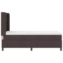 vidaXL LED Box Spring Ágy matracmal Sötét Barna 90 x 200 cm szövet