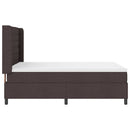 vidaXL LED Box Spring Ágy matracmal Sötét Barna 140 x 190 cm szövet