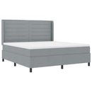 vidaXL LED Box Spring Ágy matracmal Világosszürke 180 x 200 cm szövet