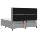 vidaXL LED Box Spring Ágy matracmal Világosszürke 180 x 200 cm szövet