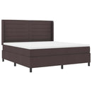 vidaXL LED Box Spring Ágy fejtámlával Sötét Barna 180 x 200 cm szövet
