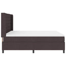 vidaXL LED Box Spring Ágy fejtámlával Sötét Barna 180 x 200 cm szövet