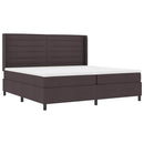 vidaXL LED Box Spring Ágy matracmal Sötét Barna 200 x 200 cm szövet