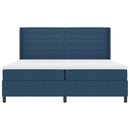 vidaXL LED Box Spring Ágy matracmal Kék 200 x 200 cm szövet