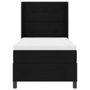 vidaXL Boxrugós ágy matracmal fejtámlával Fekete 100 x 200 cm szövet