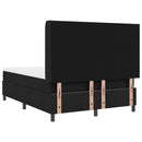 vidaXL LED Box Spring Ágy fejtámlával Fekete 160 x 200 cm szövet