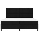 vidaXL Boxrugós ágy matracmal fejtámlával Fekete 200 x 200 cm szövet
