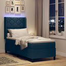 vidaXL LED Box Spring Ágy fejtámlával Kék 80 x 200 cm szövet