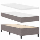 vidaXL LED Box Spring Ágy fejtámlával Tópszínű 90 x 190 cm szövet