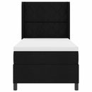 vidaXL Boxrugós ágy matracmal fejtámlával Fekete 100 x 200 cm szövet