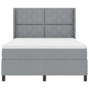 vidaXL Boxrugós ágy matracmal Világosszürke 140 x 200 cm szövet