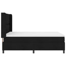 vidaXL LED Box Spring Ágy fejtámlával Fekete 140 x 200 cm szövet