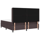 vidaXL LED Box Spring Ágy fejtámlával Sötét Barna 180 x 200 cm szövet