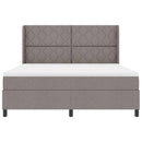 vidaXL LED Box Spring Ágy fejtámlával Tópszínű 180 x 200 cm szövet