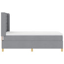 vidaXL Boxrugós ágy LED szalagokkal Világosszürke 80 x 200 cm szövet