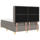 vidaXL Boxrugós ágy LED szalagokkal Tópszínű 160 x 200 cm szövet