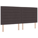 vidaXL Boxrugós ágy matracmal leddel Barna 200 x 200 cm szövet