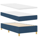 vidaXL Boxrugós ágy LED szalagokkal fejtámlával Kék 90 x 200 cm szövet