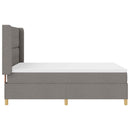 vidaXL Boxrugós ágy LED szalagokkal Tópszínű 160 x 200 cm szövet