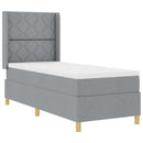 vidaXL Boxrugós ágy LED szalagokkal Világosszürke 80 x 200 cm szövet