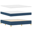 vidaXL Boxrugós ágy LED szalagokkal Kék 180 x 200 cm szövet