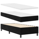 vidaXL Boxrugós ágy matracmal leddel Fekete 80 x 200 cm Bársony