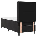 vidaXL Boxrugós ágy matracmal leddel Fekete 80 x 200 cm Bársony
