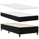 vidaXL Boxrugós ágy matracmal leddel Fekete 100 x 200 cm Bársony