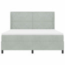 vidaXL LED Box Rugós Ágy Mattresszel Argyle Világosszürke 180 x 200 cm