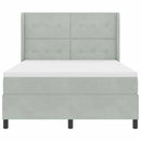 vidaXL LED Box Rugós Ágy Mattresszel Világosszürke 160 x 200 cm