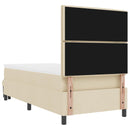 vidaXL Boxrugós ágy fejtámlával Krém 80 x 200 cm szövet