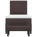 vidaXL Boxrugós ágy fejtámlával Sötét Barna 90 x 190 cm szövet