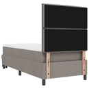 vidaXL Boxrugós ágy fejtámlával Tópszínű 90 x 190 cm szövet