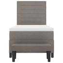 vidaXL Boxrugós ágy fejtámlával Tópszínű 90 x 190 cm szövet