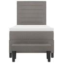 vidaXL Boxrugós ágy fejtámlával Tópszínű 90 x 200 cm szövet