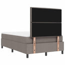 vidaXL Boxrugós ágy fejtámlával Tópszínű 120 x 190 cm szövet
