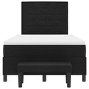 vidaXL Boxrugós ágy matracmal fejtámlával Fekete 120 x 200 cm szövet