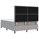 vidaXL Boxrugós ágy fejtámlával Világosszürke 140 x 190 cm szövet