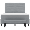 vidaXL Boxrugós ágy fejtámlával Világosszürke 140 x 190 cm szövet