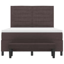 vidaXL Boxrugós ágy párnával Sötét Barna 140 x 190 cm szövet