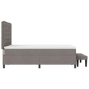 vidaXL Boxrugós ágy fejtámlával Tópszínű 140 x 200 cm szövet